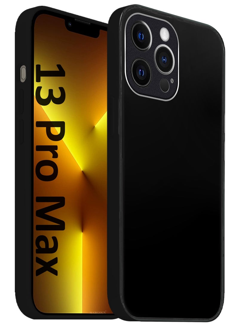 CATANES HiCool Glossy Hard TPU Case for iPhone 13 Pro Max - Full Coverage , Anti Finger Print , Anti Yellowing , Shockproof Slim Fit Design- Black - Image 1